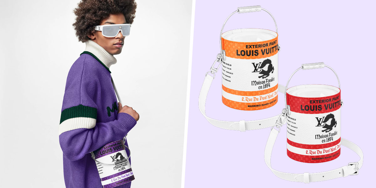Louis Vuitton - LV Paint Gallon Can / Leather Bucket Bag (Purple