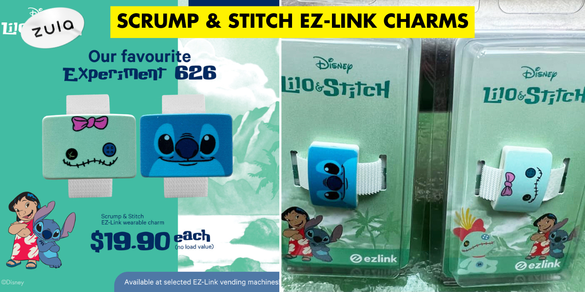 EZ-Link Now Has Adorable Scrump & Stitch Wearable Charms So BFFs Can Match Even While Commuting