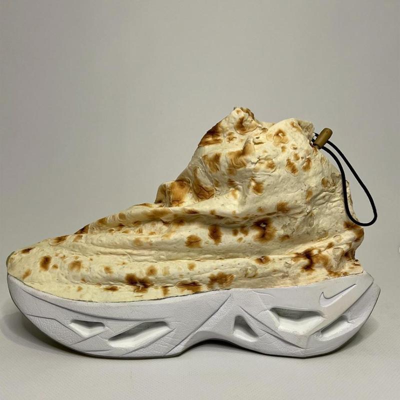 bread nike air sneakers close up