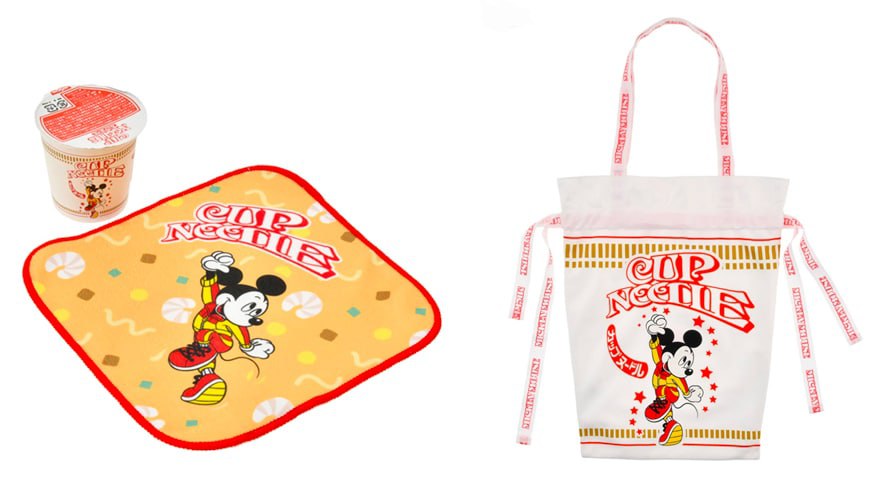 disney nissin mini towel and tote bag