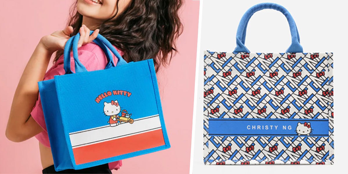 Hello Kitty Tote Bag Limited Edition Sanrio Cute Girl Handbag x Christy Ng  2022