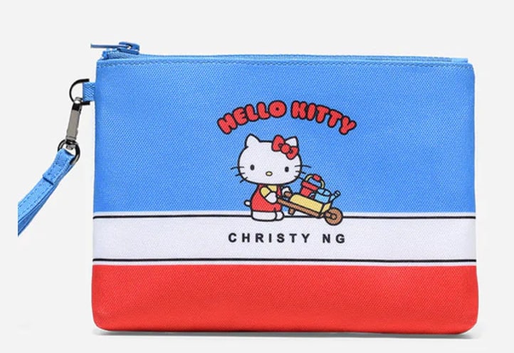 hello kitty christy ng blue red white pouch