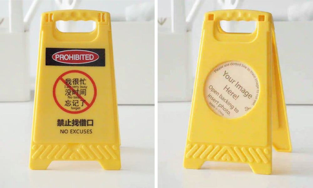 Mini Warning Sign Mirrors