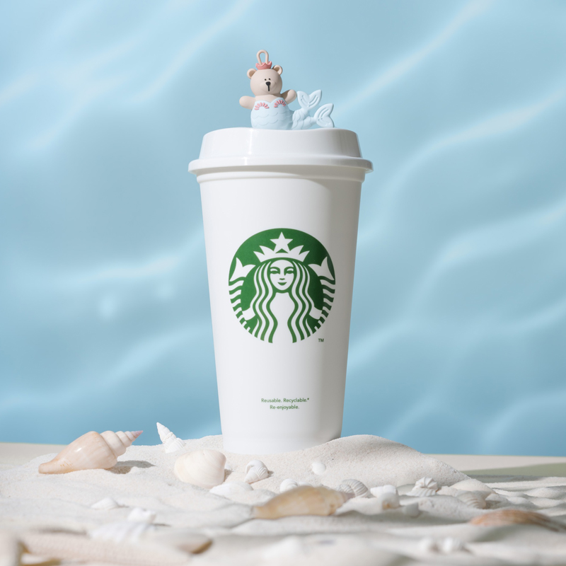 starbucks siren reusable cup and topper