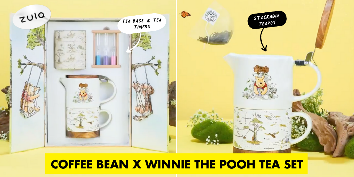 Coffee Bean x Winnie The Pooh Tea Set Has An Exclusive Teapot & Mug Designed In Hundred Acre Wood Motifs