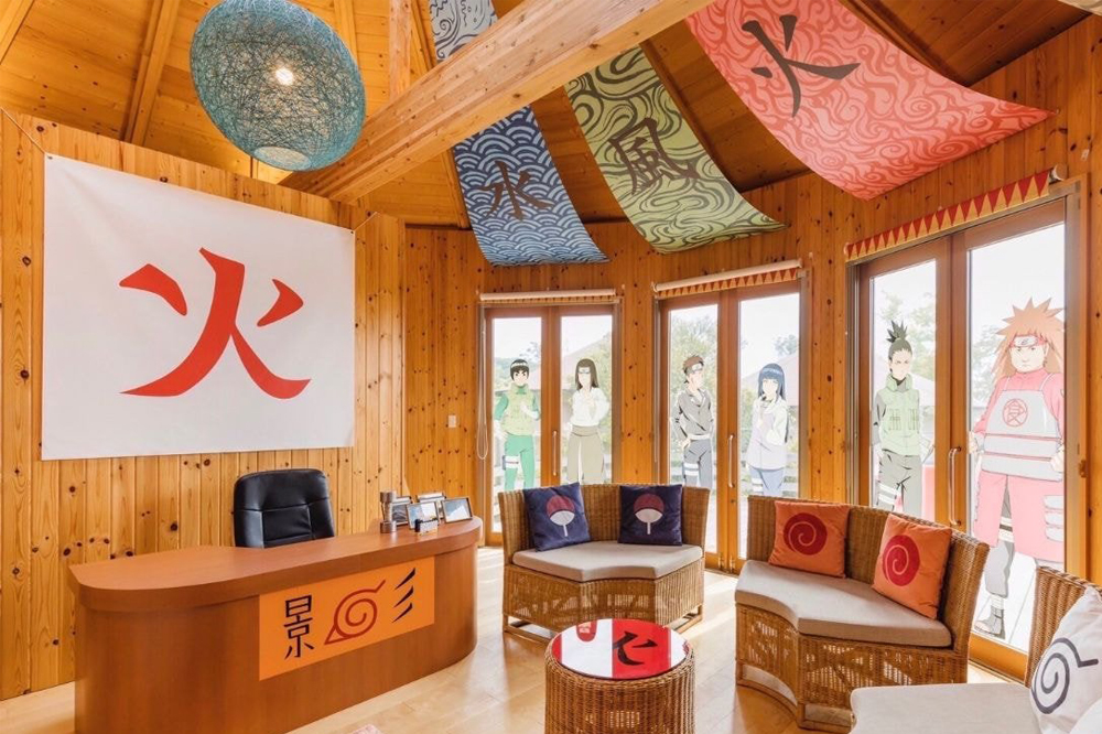 naruto themed hotel room