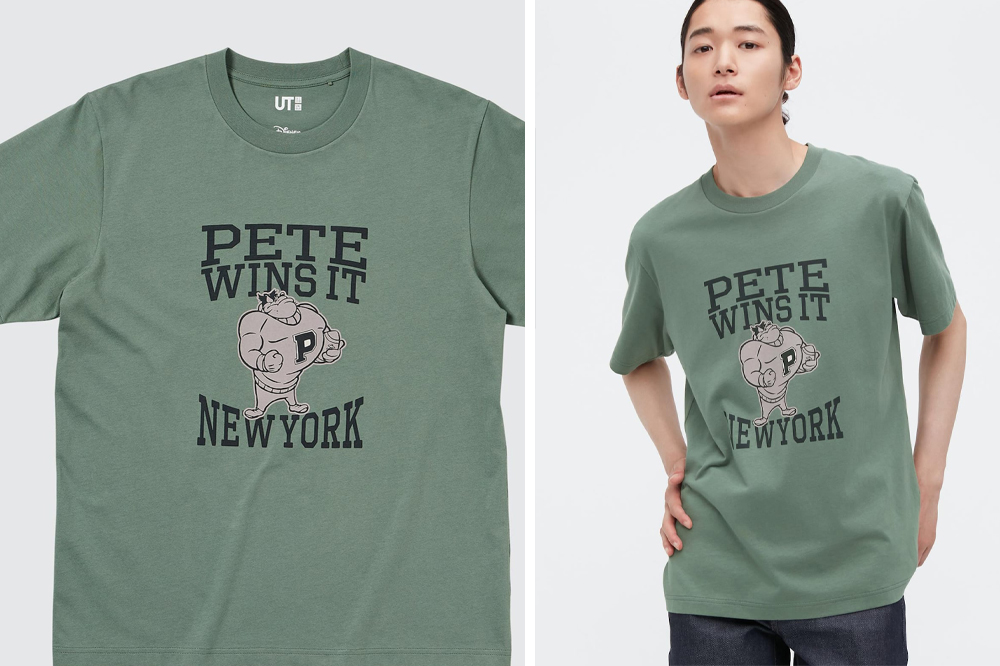 uniqlo mickey and friends green shirt