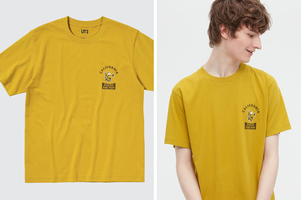 uniqlo mickey and friends yellow shirt