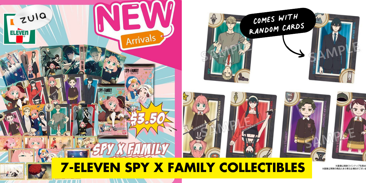 7-Eleven Singapore Has Spy x Family Wafer Biscuits With Collectible Cards Of Characters & Anime Scenes