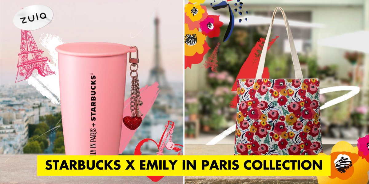 Starbucks x Emily In Paris Has Drinkware Decked In Pink Hues & Floral Prints For You To Say “J’adore!”