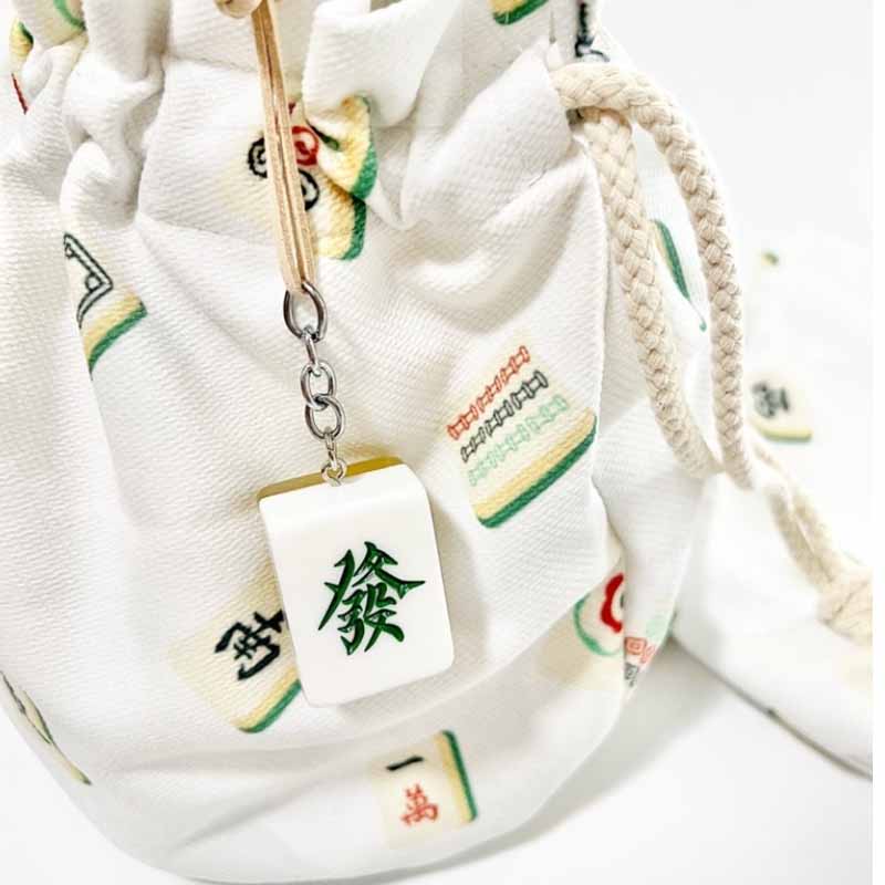 mahjong bucket bags keychain