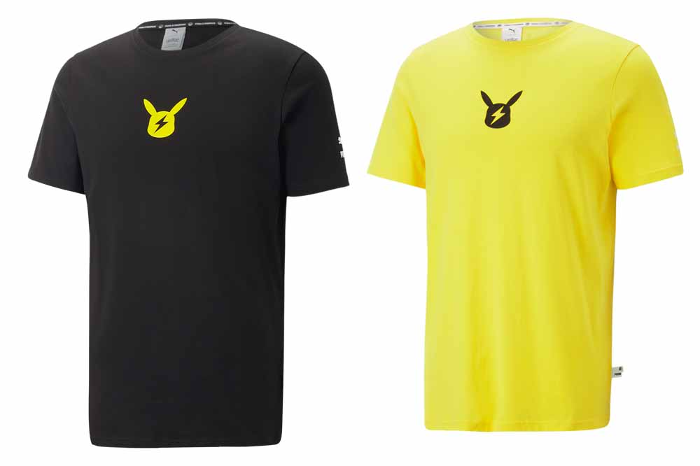 PUMA × Pokémon: Pikachu Puma Black Jersey T-Shirt - Adult