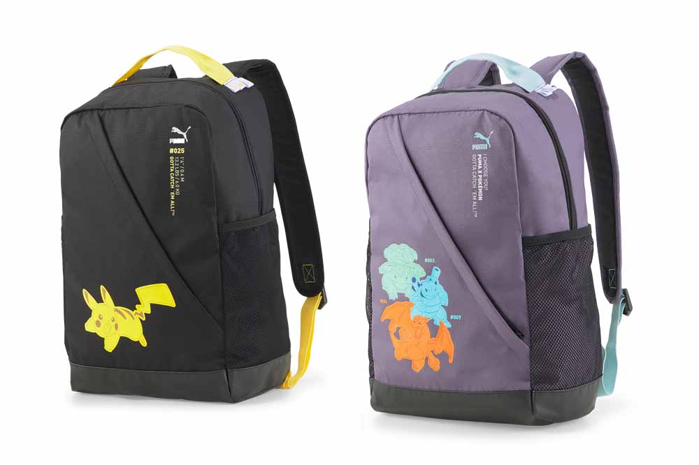 Pokémon puma collection apparel backpacks