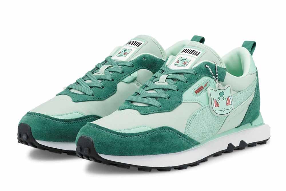 pokemon puma collab green shoe 