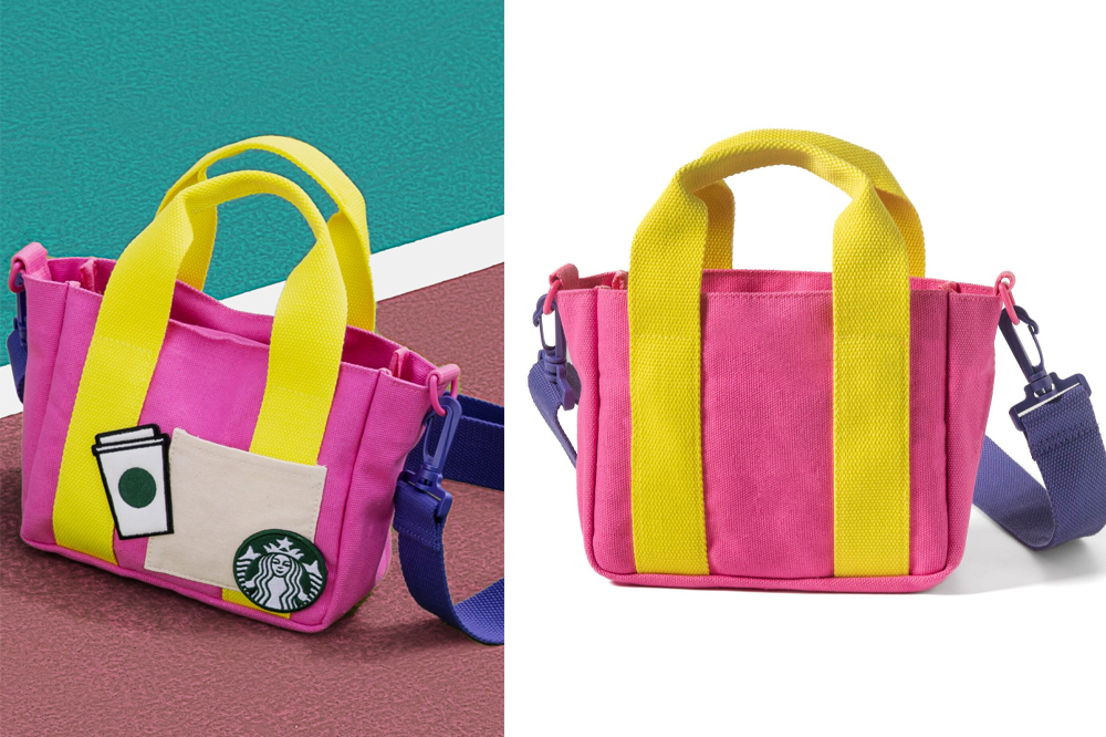starbucks colour blocked mini bags pink