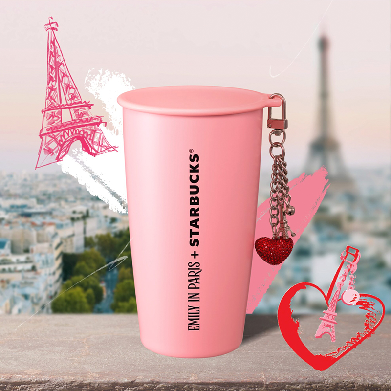 Starbucks x Emily In Paris Has Drinkware Decked In Pink Hues