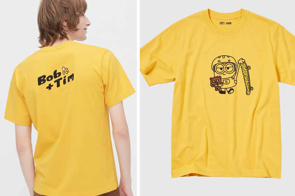 uniqlo minions collection yellow shirt