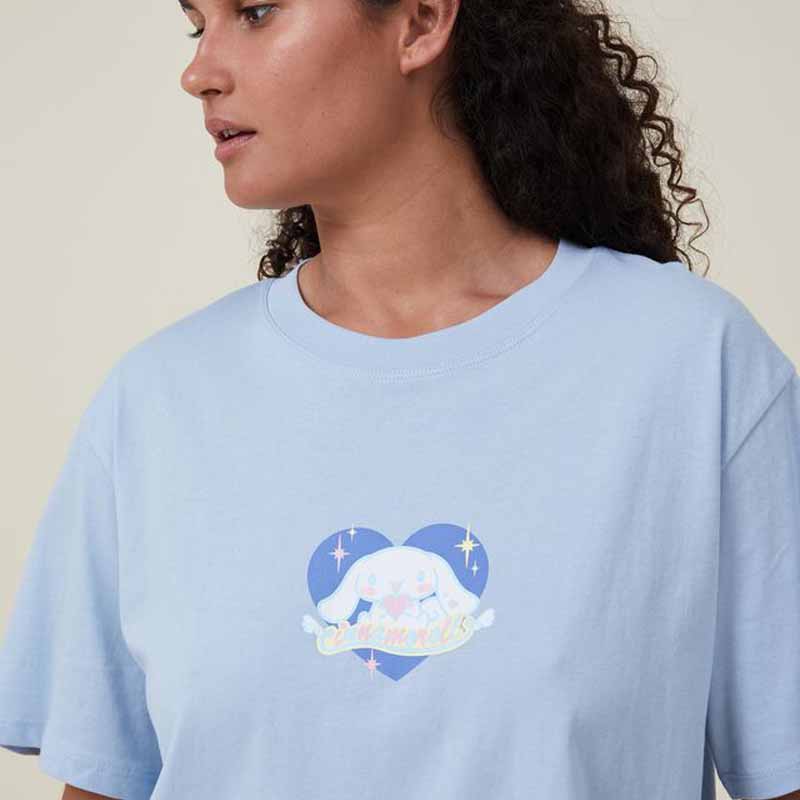 cotton on cinnamoroll light blue shirt