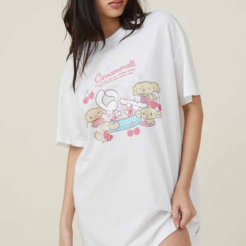 cotton on cinnamoroll white shirt