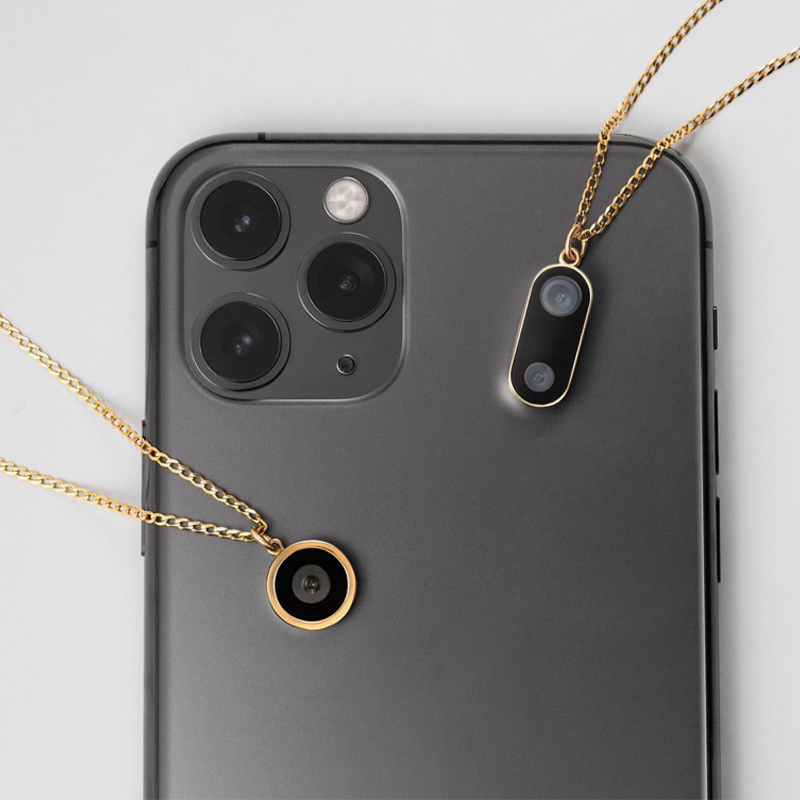 repurposed gold jewellery iphone camera necklaces