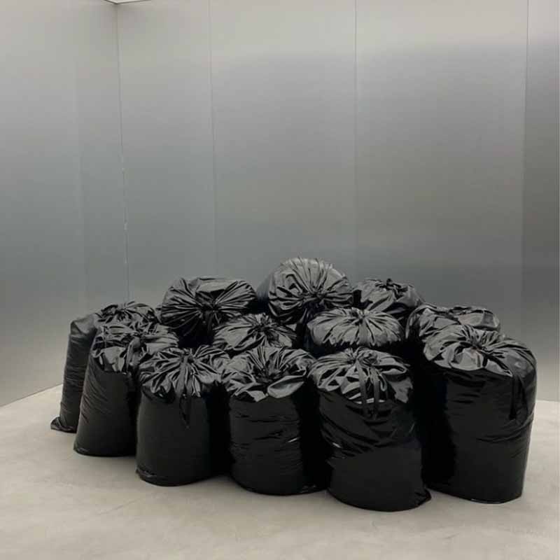 trash bag sofa pile