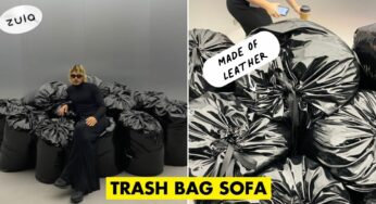 There Is Now A Trash Bag Sofa For You To Lepak On, Looks Like A Pile Of Rubbish Under Our HDB Blocks