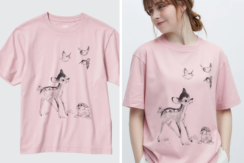 uniqlo disney sketchbook collection bambi shirt