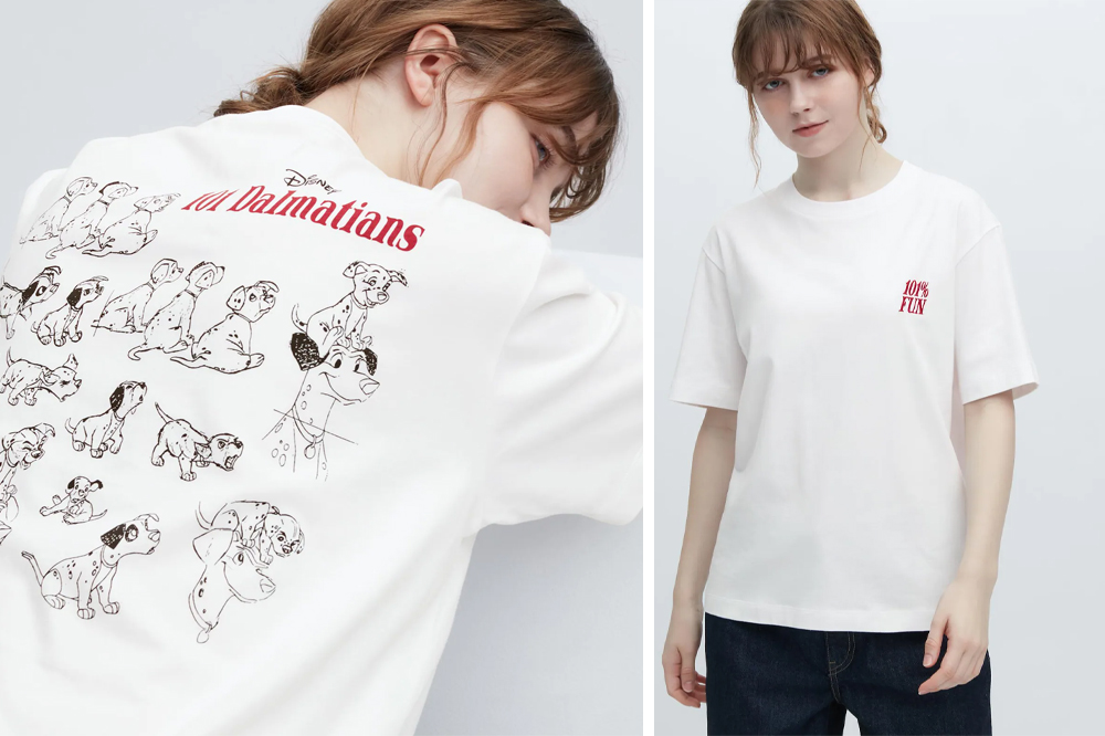 uniqlo disney sketchbook collection 101 dalmatians shirt