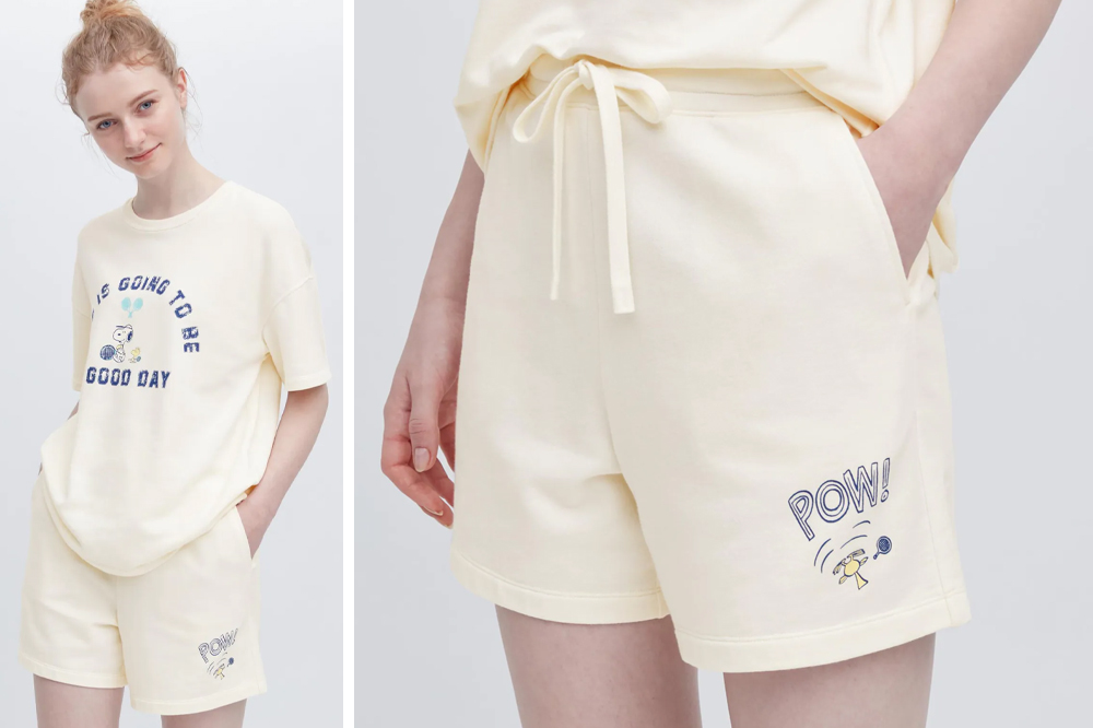 uniqlo peanuts yellow set