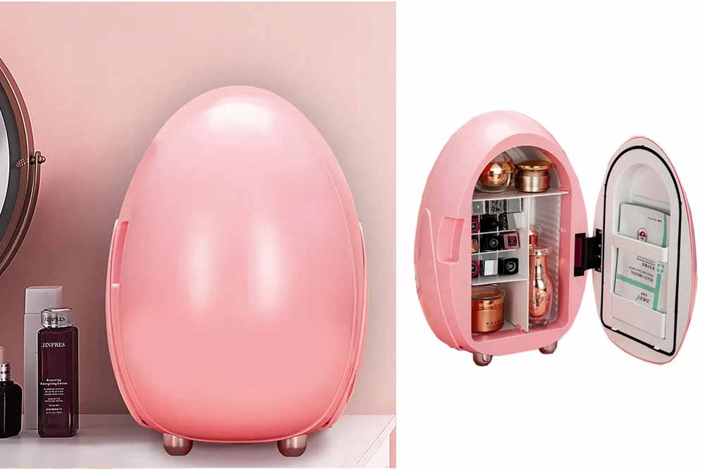 aesthetic mini fridges egg shaped fridge