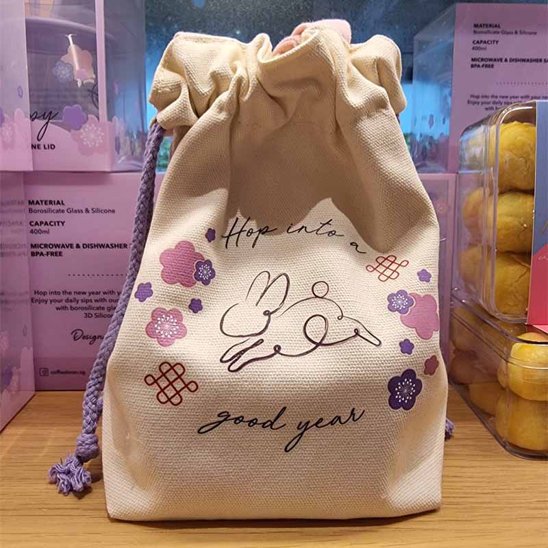 coffee bean cny 2023 drawstring bag