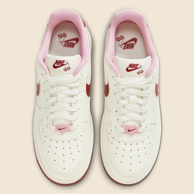 nike valentine's day shoe overhead view