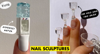 This Nail Artist Does Quirky Sculptures Like Working Water Coolers & Drinkable Wine Glasses