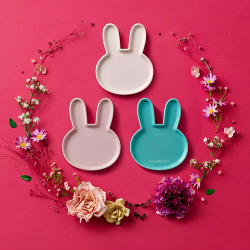 Starbucks Easter 2023 Pink Floral Egg Rabbit Bunny Acrylic Tumbler