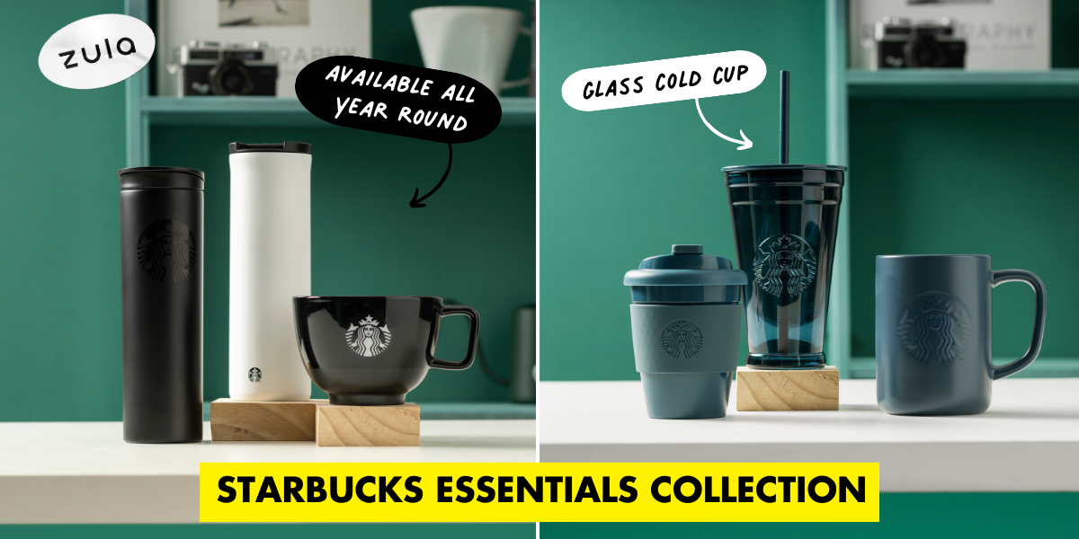 The New Starbucks Essentials Collection Has Navy & Monochrome Drinkware For Minimalists To Add To Their Home
