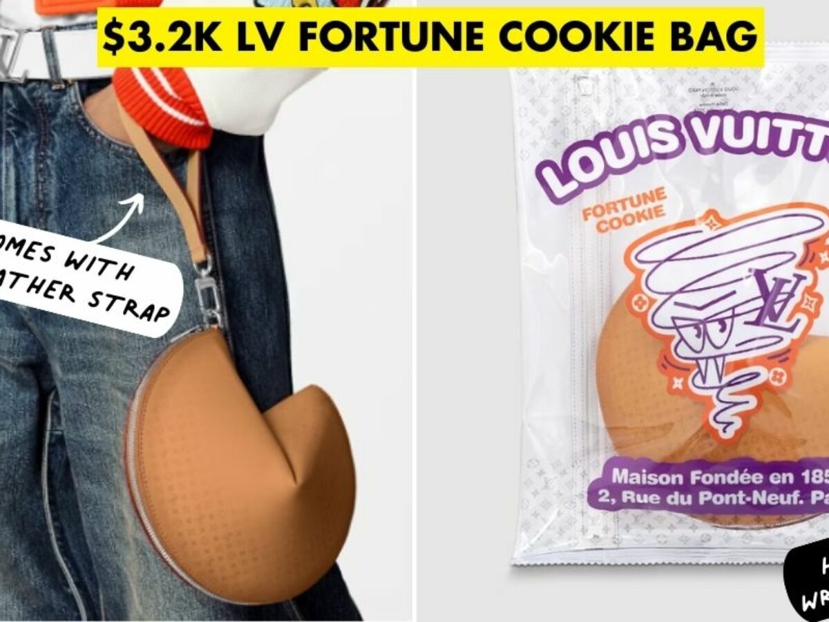 Louis Vuitton Neutrals, Pattern Print 2023 Fortune Cookie Bag