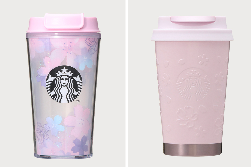 2023 Starbucks Glass Cup Gradient Sakura Tumbler w/Cherry blossom Topper New