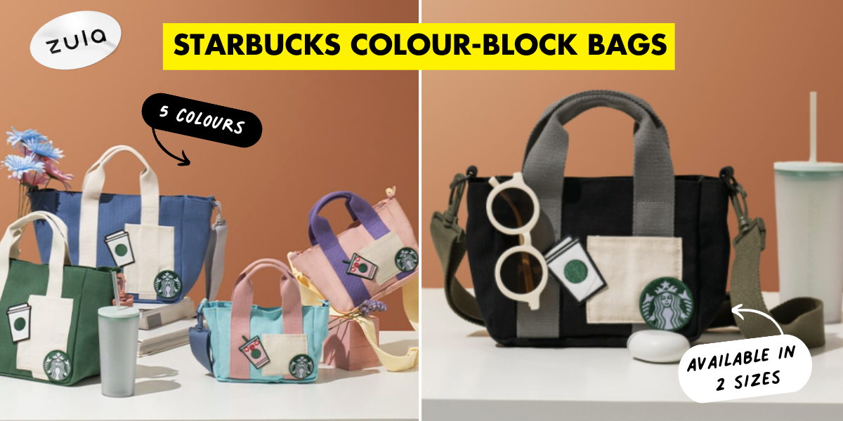 Starbucks Is Releasing Singapore-Exclusive Colour-Block Bags To Level Up Your Dapao Runs