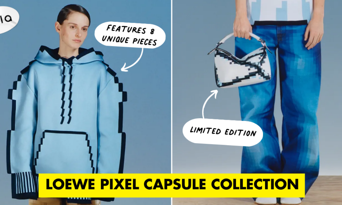 LOEWE pixelized clothing is an 8-bit dream