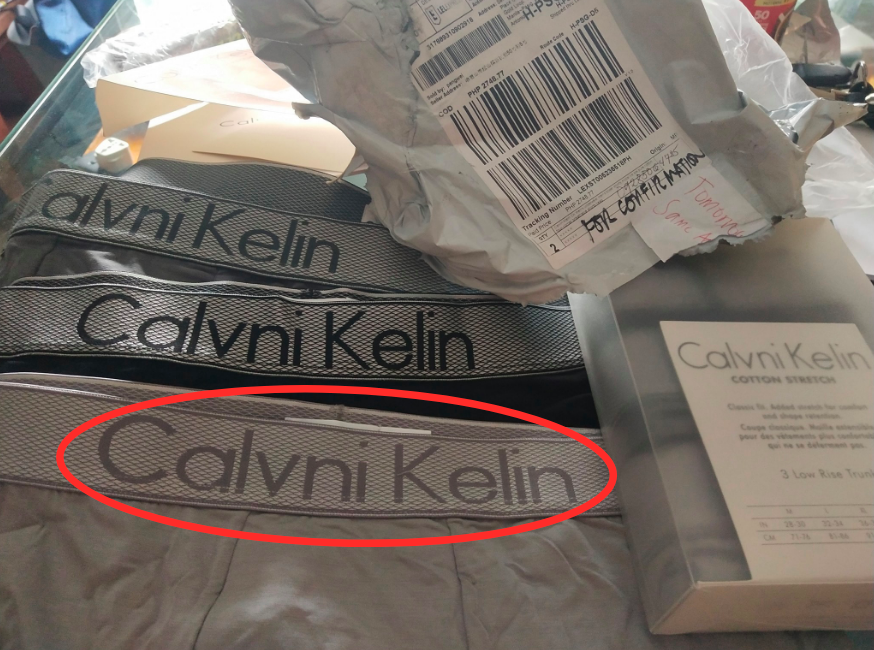 Calvin Klein Misspellings
