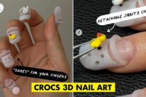 Crocs 3D Nail Art