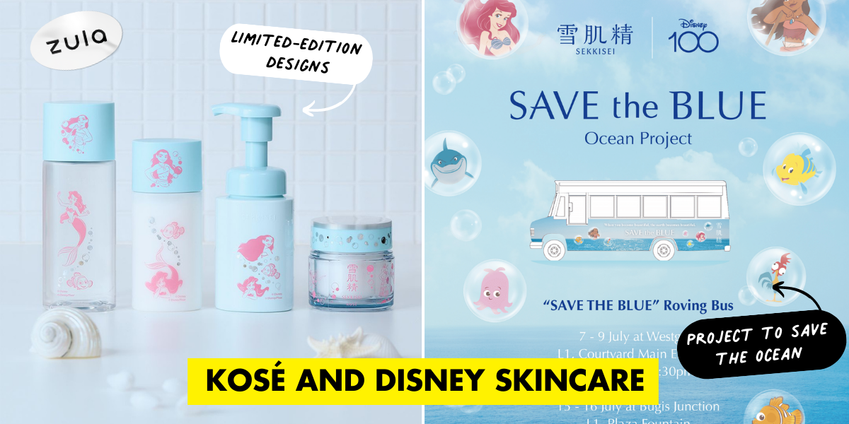 Kosé And Disney Has New Skincare Featuring The Little Mermaid, Moana & Finding Nemo To Encourage Going Green