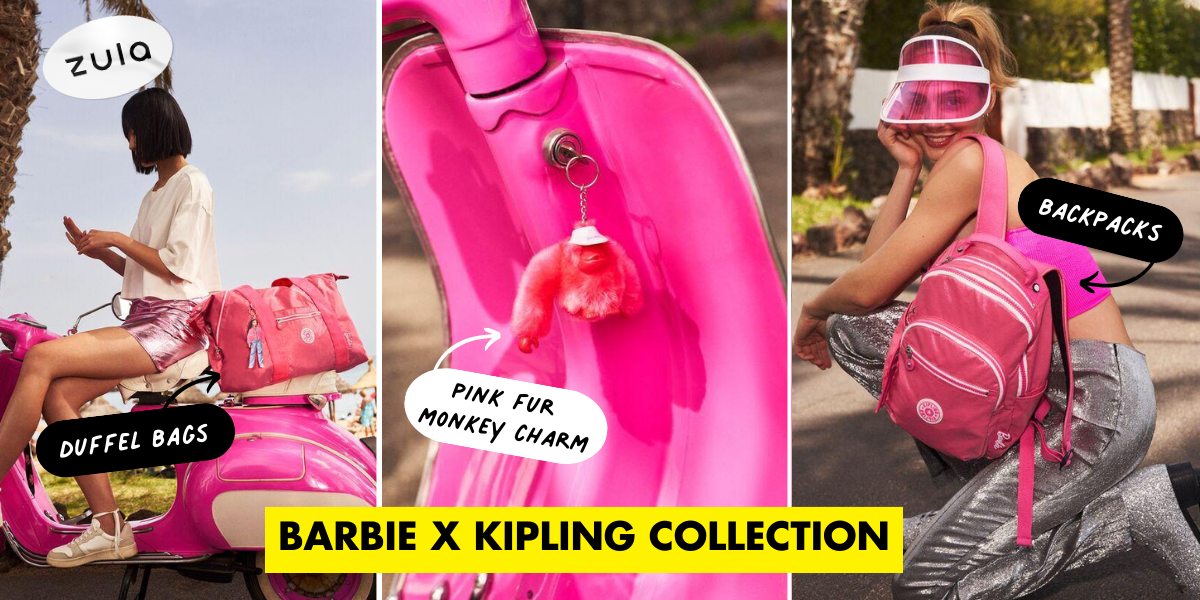 Barbie x Kipling Has A Full-Pink Collection Of Bags & Charms To Live Like A Doll IRL
