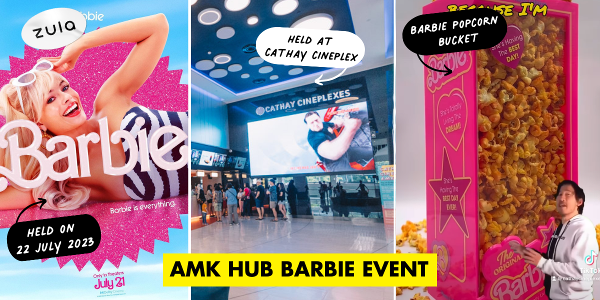Cathay Cineplex AMK Hub Is Having A Barbie Movie Event With Pink Strawberry Popcorn & Manicure Stations