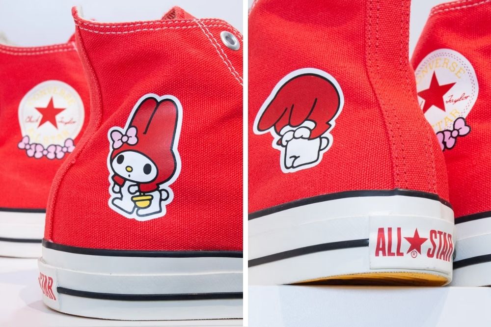 Red hello kitty on sale converse