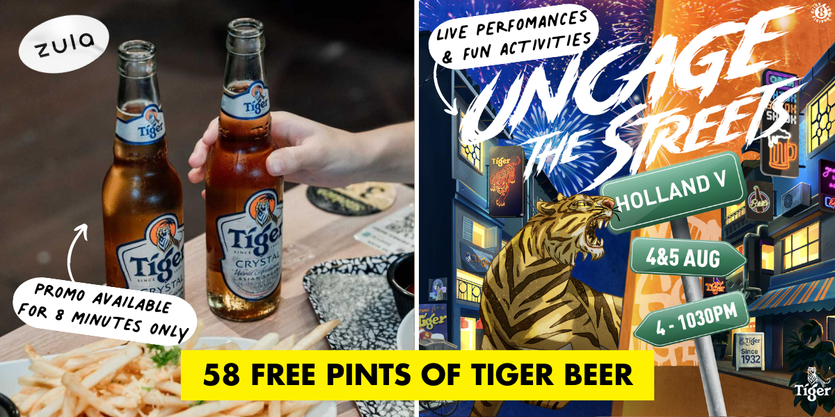 Tiger Beer Is Giving Away 58 Free Pints Of Beer To Celebrate Singapore’s 58th Birthday