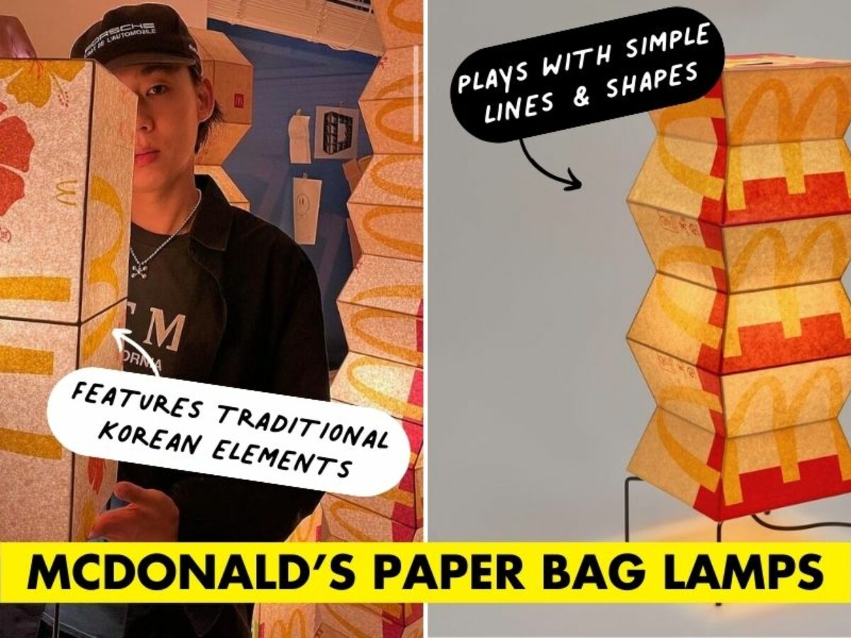 Designer coreano cria luminárias com sacos de papel do McDonald's