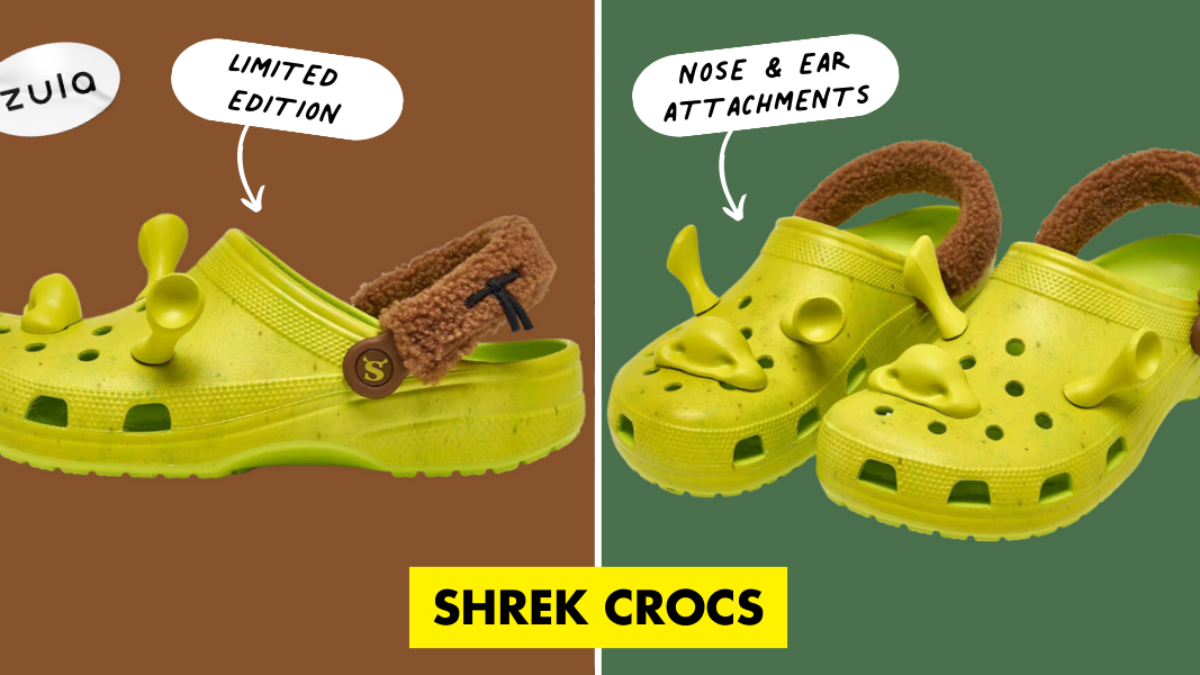 The Shrek x Crocs Classic Clog Is Taken Over by the Ogre's Face – Footwear  News