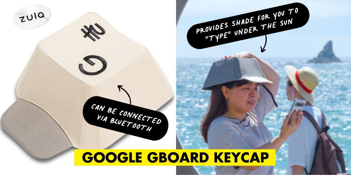 Google Japan Has A Gboard Keycap That Fits On Your Head Like A Cap, Works When You Press On It