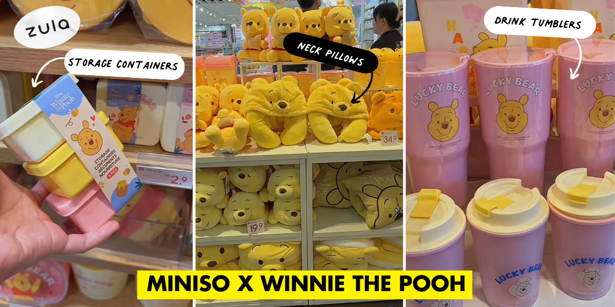 Miniso Singapore Has Winnie The Pooh Merch Like Tumblers & Neck Pillows From $2.90 To Spruce Up Your Home